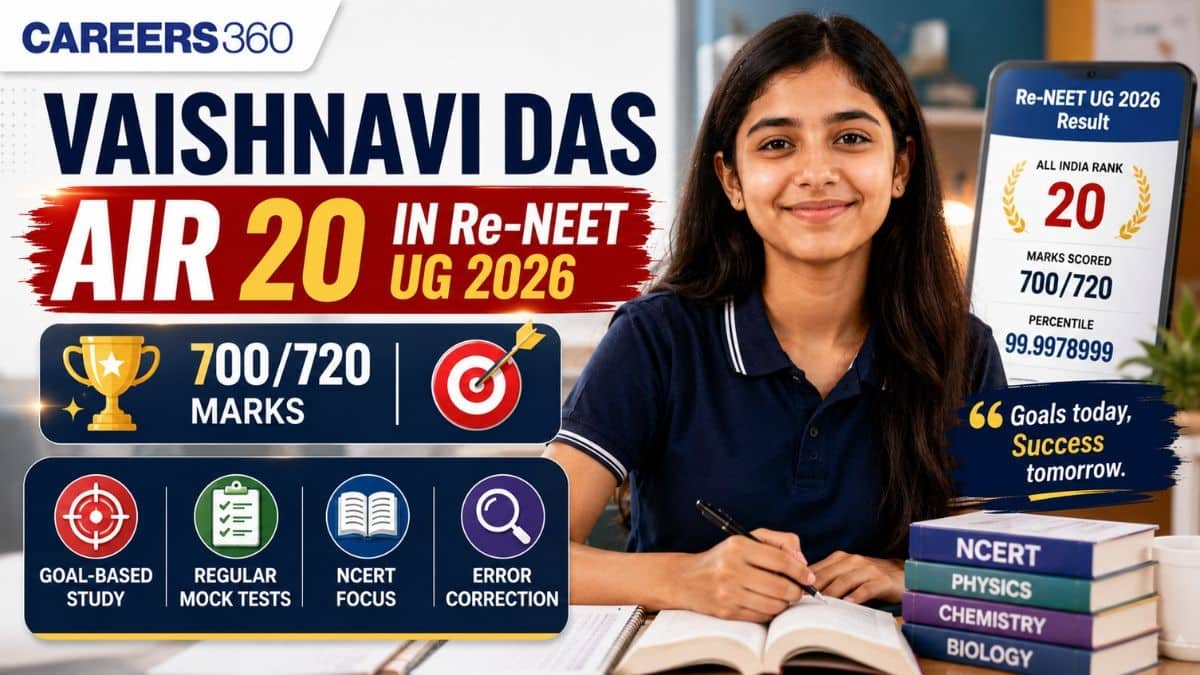 Vaishnavi Das (Karnataka Re-NEET 2026 Topper, AIR 20): Study Routine, Timetable & Preparation Strategy